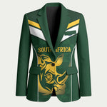 South Africa Rugby Custom Blazer Springboks Kente Rhino Symbol