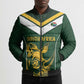 South Africa Rugby Custom Bomber Puffer Jacket Springboks Kente Rhino Symbol