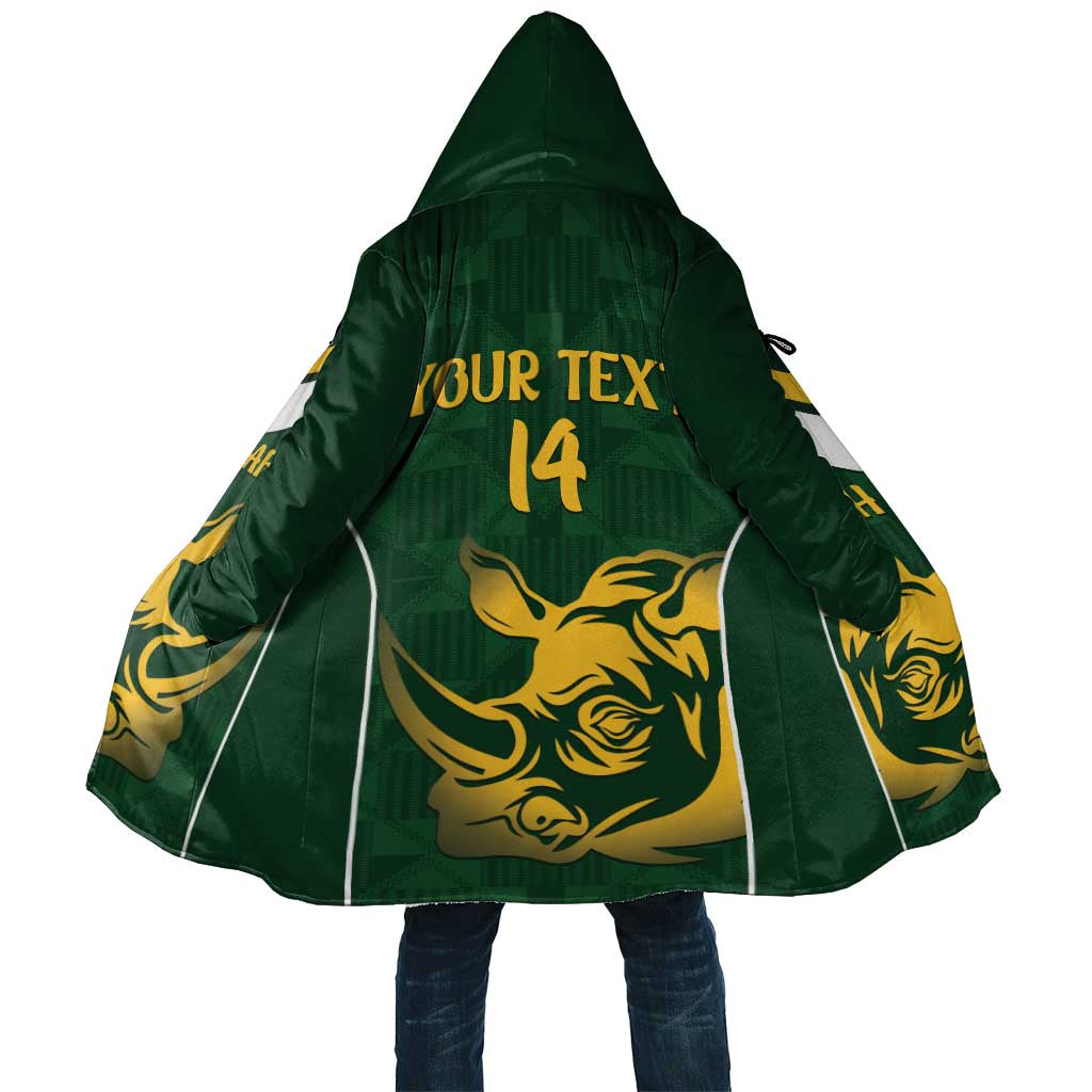 South Africa Rugby Custom Cloak Springboks Kente Rhino Symbol