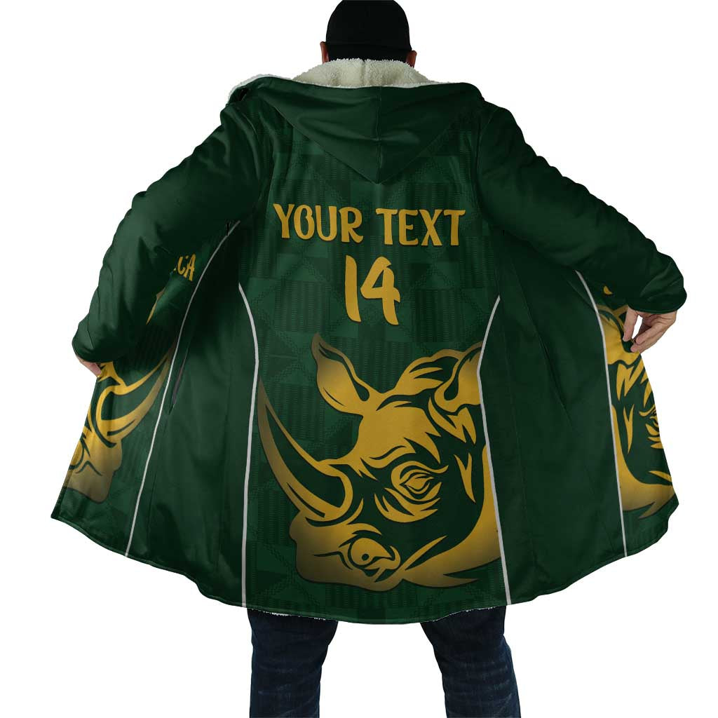 South Africa Rugby Custom Cloak Springboks Kente Rhino Symbol
