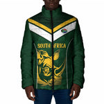 South Africa Rugby Custom Padded Jacket Springboks Kente Rhino Symbol