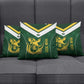 South Africa Rugby Custom Pillow Cover Springboks Kente Rhino Symbol