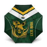 South Africa Rugby Custom Umbrella Springboks Kente Rhino Symbol