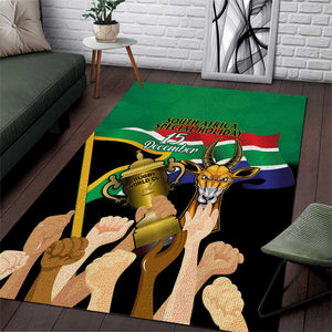 South Africa Special Holiday Area Rug Springboks Champions Celebration Rugby Is My Soul