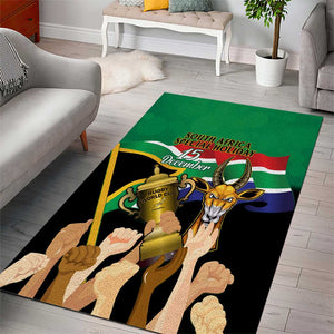 South Africa Special Holiday Area Rug Springboks Champions Celebration Rugby Is My Soul