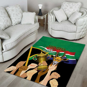 South Africa Special Holiday Area Rug Springboks Champions Celebration Rugby Is My Soul