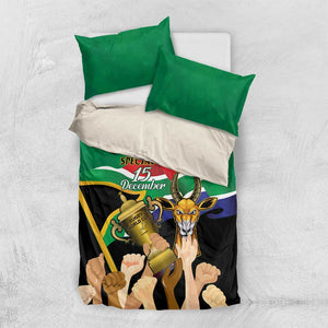 South Africa Special Holiday Bedding Set Springboks Champions Celebration Rugby Is My Soul