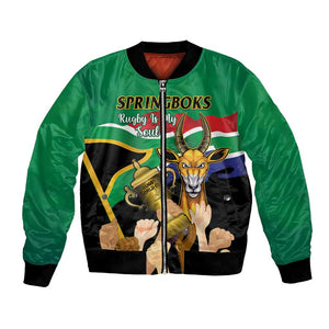 South Africa Special Holiday Bomber Jacket Springboks Champions Celebration Rugby Is My Soul