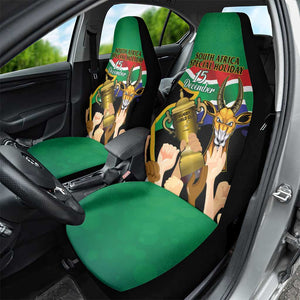 South Africa Special Holiday Car Seat Cover Springboks Champions Celebration Rugby Is My Soul