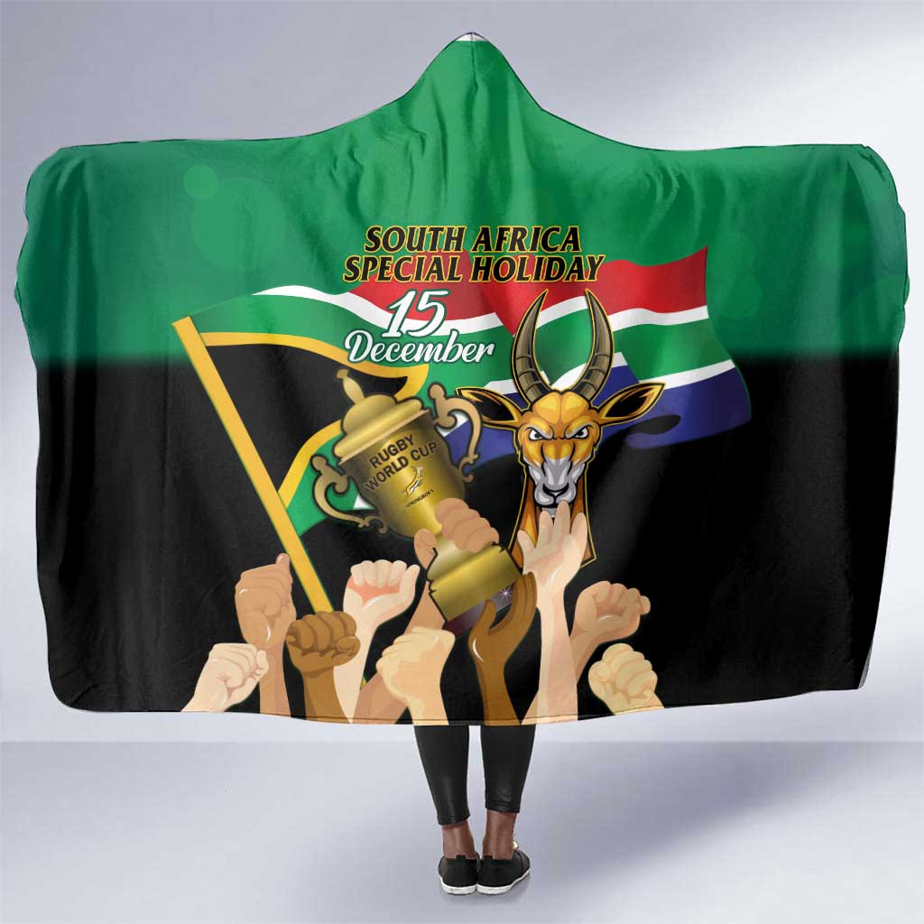 South Africa Special Holiday Hooded Blanket Springboks Champions Celebration Rugby Is My Soul