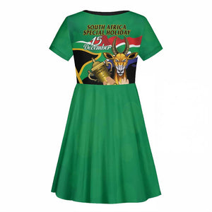 South Africa Special Holiday Kid Short Sleeve Dress Springboks Champions Celebration Rugby Is My Soul