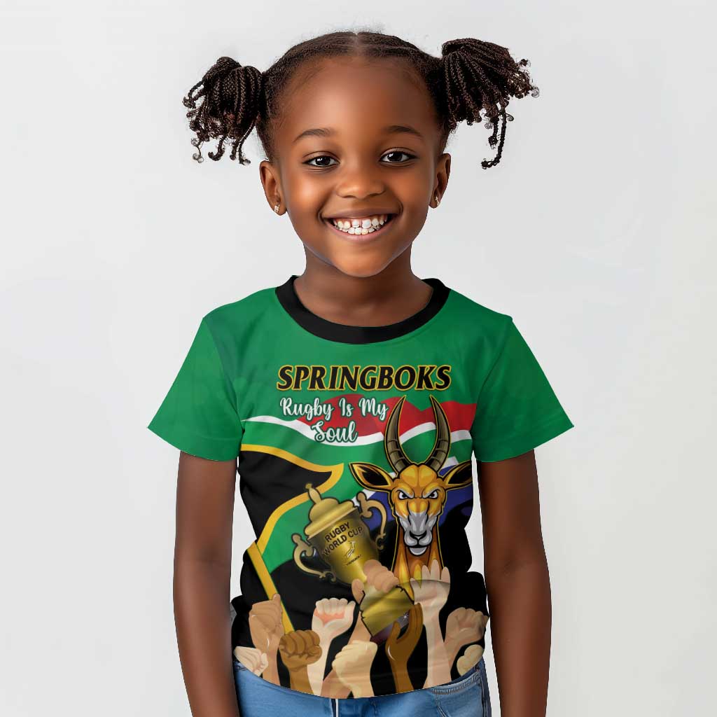 South Africa Special Holiday Kid T shirt Springboks Champions Celebration Rugby Is My Soul