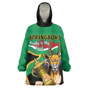 South Africa Special Holiday KId Wearable Blanket Hoodie Springboks Champions Celebration Rugby Is My Soul