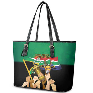 South Africa Special Holiday Leather Tote Bag Springboks Champions Celebration Rugby Is My Soul