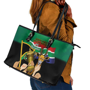 South Africa Special Holiday Leather Tote Bag Springboks Champions Celebration Rugby Is My Soul