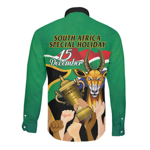 South Africa Special Holiday Long Sleeve Button Shirt Springboks Champions Celebration Rugby Is My Soul