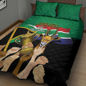 South Africa Special Holiday Quilt Bed Set Springboks Champions Celebration Rugby Is My Soul