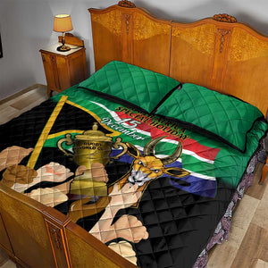 South Africa Special Holiday Quilt Bed Set Springboks Champions Celebration Rugby Is My Soul