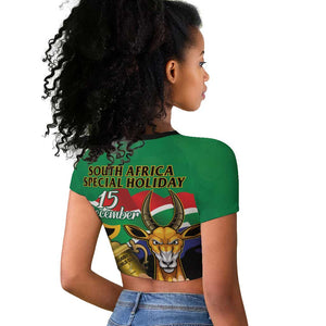 South Africa Special Holiday Raglan Cropped T shirt Springboks Champions Celebration Rugby Is My Soul