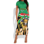 South Africa Special Holiday Short Sleeve Bodycon Dress Springboks Champions Celebration Rugby Is My Soul LT14