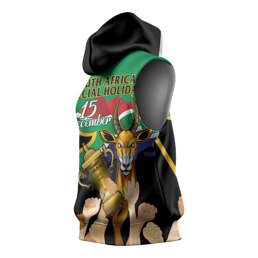 South Africa Special Holiday Sleeveless Hoodie Springboks Champions Celebration Rugby Is My Soul - African Pride