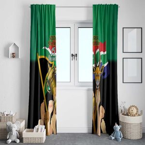 South Africa Special Holiday Window Curtain Springboks Champions Celebration Rugby Is My Soul