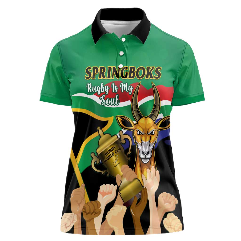 South Africa Special Holiday Women Polo Shirt Springboks Champions Celebration Rugby Is My Soul