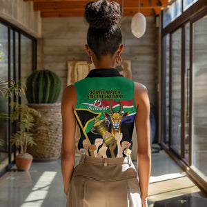 South Africa Special Holiday Women Sleeveless Polo Shirt Springboks Champions Celebration Rugby Is My Soul