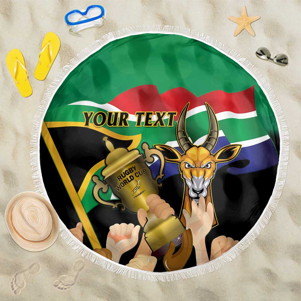 Personalised South Africa Special Holiday Beach Blanket Springboks Champions Celebration Rugby Is My Soul