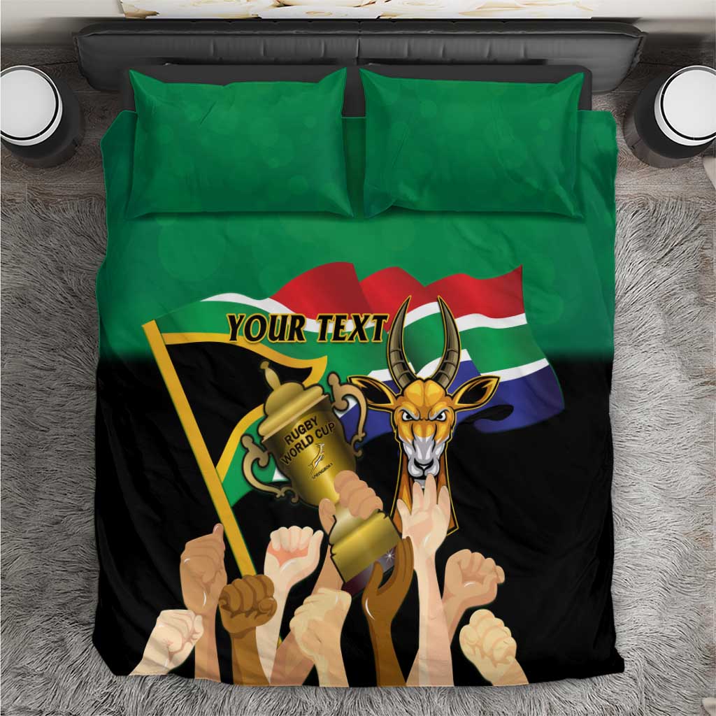 Personalised South Africa Special Holiday Bedding Set Springboks Champions Celebration Rugby Is My Soul