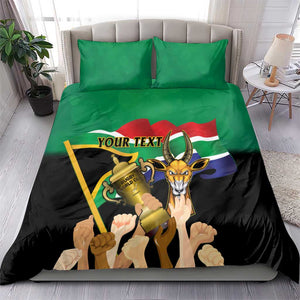 Personalised South Africa Special Holiday Bedding Set Springboks Champions Celebration Rugby Is My Soul