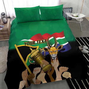 Personalised South Africa Special Holiday Bedding Set Springboks Champions Celebration Rugby Is My Soul