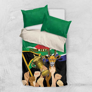 Personalised South Africa Special Holiday Bedding Set Springboks Champions Celebration Rugby Is My Soul