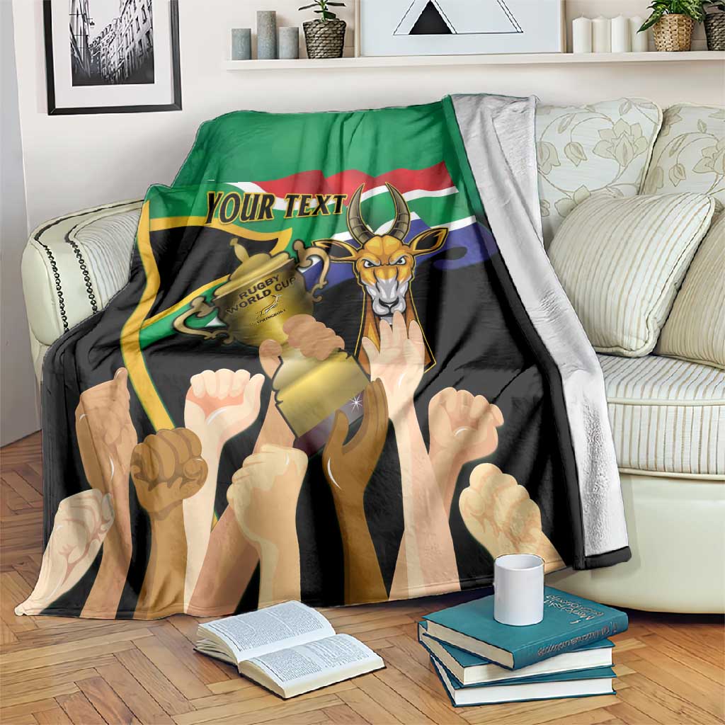 Personalised South Africa Special Holiday Blanket Springboks Champions Celebration Rugby Is My Soul