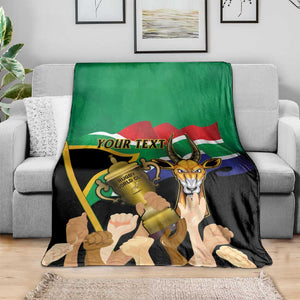 Personalised South Africa Special Holiday Blanket Springboks Champions Celebration Rugby Is My Soul