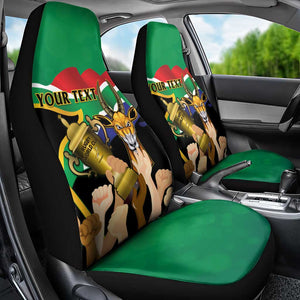 Personalised South Africa Special Holiday Car Seat Cover Springboks Champions Celebration Rugby Is My Soul