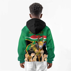 Personalised South Africa Special Holiday Kid Hoodie Springboks Champions Celebration Rugby Is My Soul