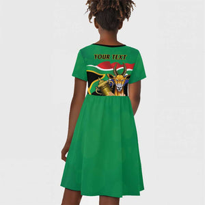 Personalised South Africa Special Holiday Kid Short Sleeve Dress Springboks Champions Celebration Rugby Is My Soul