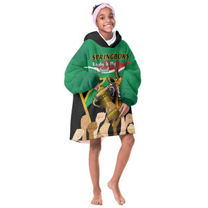 Personalised South Africa Special Holiday KId Wearable Blanket Hoodie Springboks Champions Celebration Rugby Is My Soul