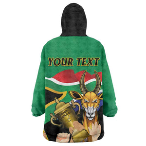 Personalised South Africa Special Holiday KId Wearable Blanket Hoodie Springboks Champions Celebration Rugby Is My Soul