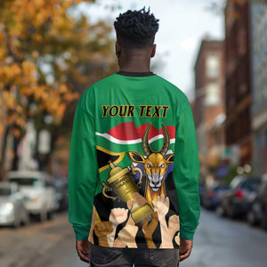 Personalised South Africa Special Holiday Long Sleeve Shirt Springboks Champions Celebration Rugby Is My Soul LT14