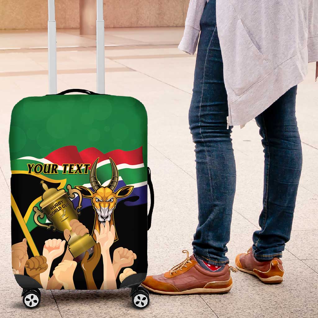 Personalised South Africa Special Holiday Luggage Cover Springboks Champions Celebration Rugby Is My Soul