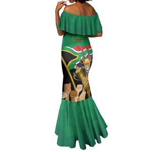 Personalised South Africa Special Holiday Mermaid Dress Springboks Champions Celebration Rugby Is My Soul