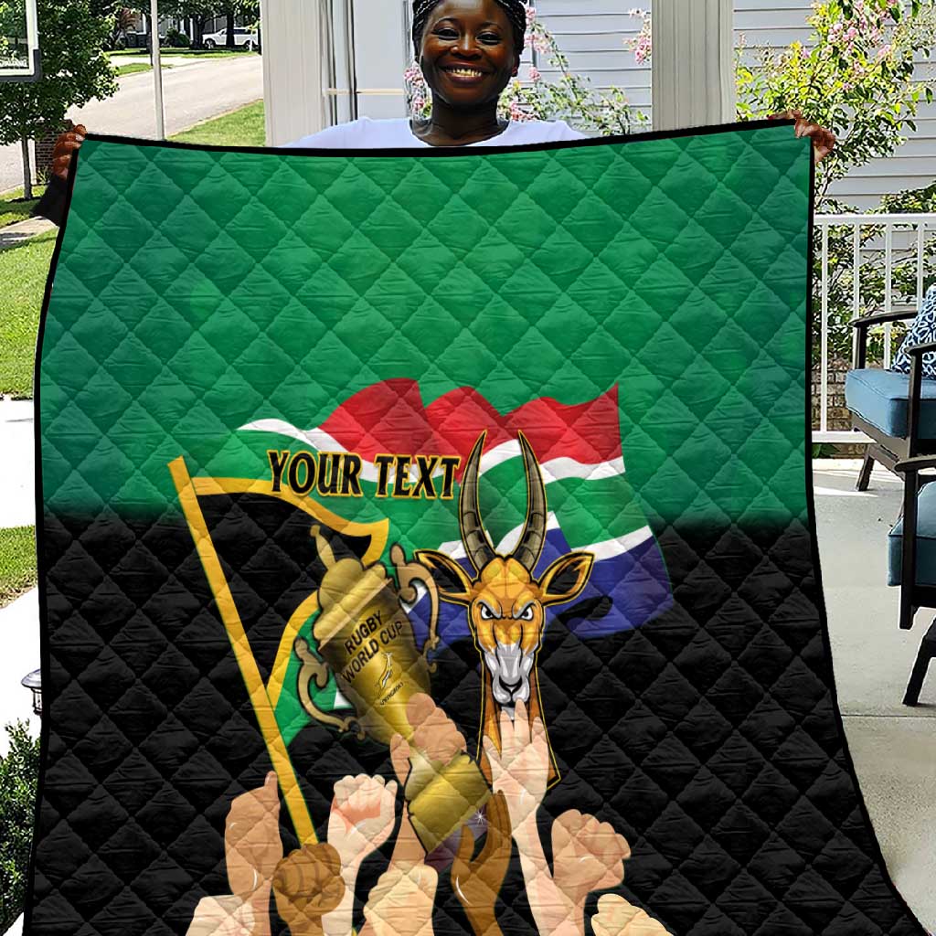 Personalised South Africa Special Holiday Quilt Springboks Champions Celebration Rugby Is My Soul