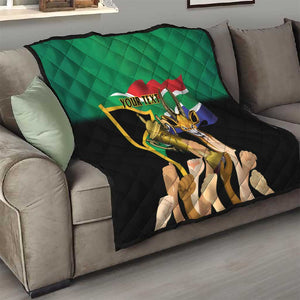 Personalised South Africa Special Holiday Quilt Springboks Champions Celebration Rugby Is My Soul