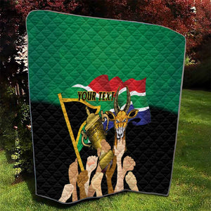 Personalised South Africa Special Holiday Quilt Springboks Champions Celebration Rugby Is My Soul