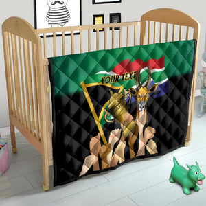 Personalised South Africa Special Holiday Quilt Springboks Champions Celebration Rugby Is My Soul