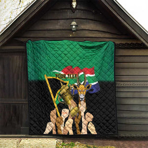 Personalised South Africa Special Holiday Quilt Springboks Champions Celebration Rugby Is My Soul