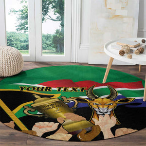 Personalised South Africa Special Holiday Round Carpet Springboks Champions Celebration Rugby Is My Soul