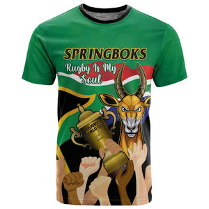 Personalised South Africa Special Holiday T shirt Springboks Champions Celebration Rugby Is My Soul